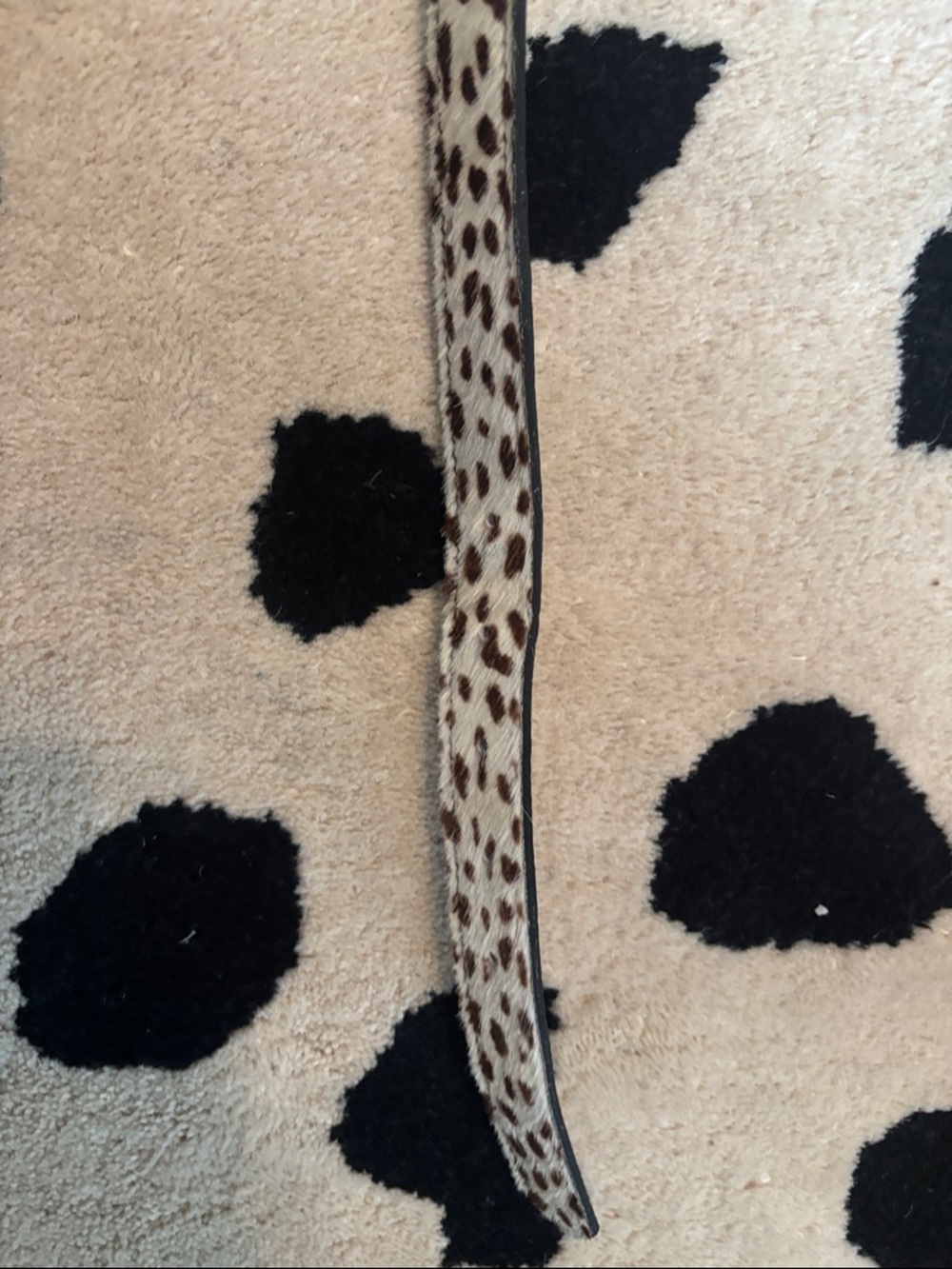 Express vintage Leopard Print Haircalf Belt in White and Brown size medium - Picture 4 of 7